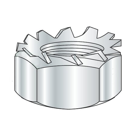 Newport Fasteners Lock Nut, #4-40, Steel, Zinc Plated, 0.087 in Ht, 5000 PK 419310